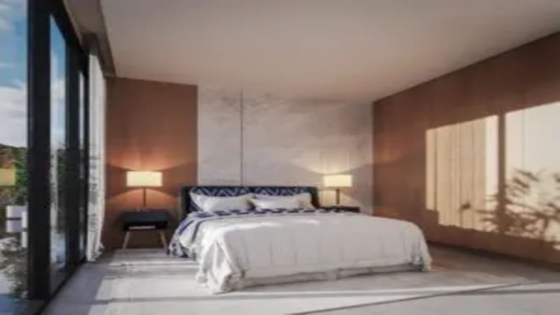 a bedroom with king size bed
